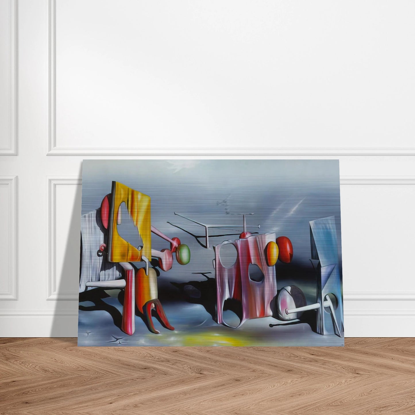 Reply to Red - Yves Tanguy Brushed Aluminum Print - 70x100 cm / 28x40 inches | Yves Tanguy Aluminum Print | Yves Tanguy Prints