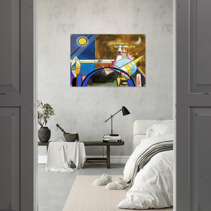 PICTURE XVI THE GREAT GATE OF KIEV STAGE SET FOR MUSSORGSKY S PICTURES AT AN EXHIBITION IN 1928 - Wassily Kandinsky Acrylic Print - 70x100 cm / 28x40″ inches | Wassily Kandinsky Wall Art | Wassily Kandinsky Prints