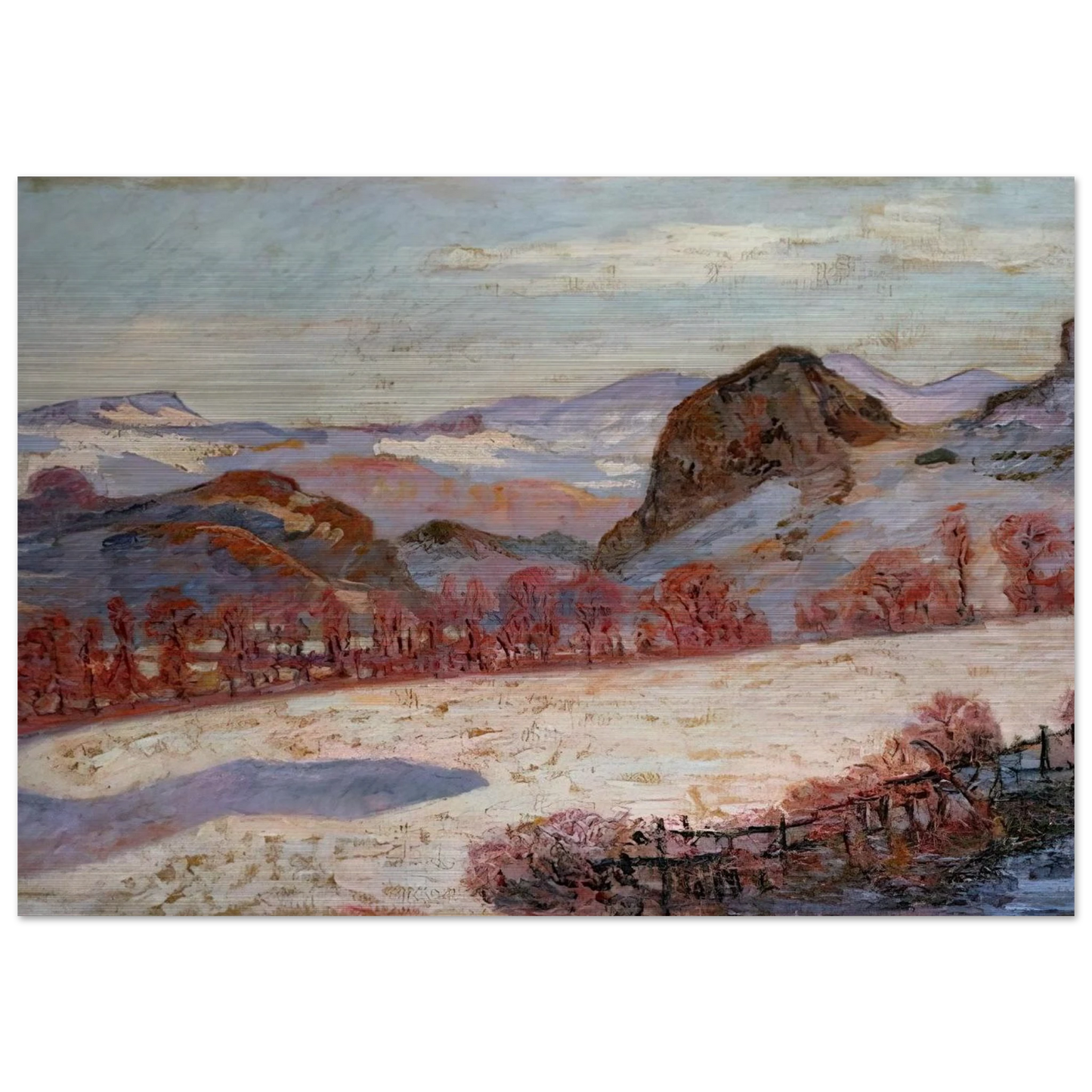 Saint-Sauves-d'Auvergne - 1900 France - Armand Guillaumin Brushed Aluminum Print - 70x100 cm / 28x40 inches | Armand Guillaumin Aluminum Print | Armand Guillaumin Prints