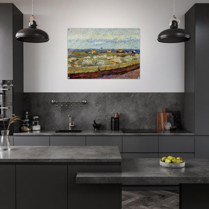 Peach Trees in Blossom - Vincent van Gogh Acrylic Print - 70x100 cm / 28x40″ inches