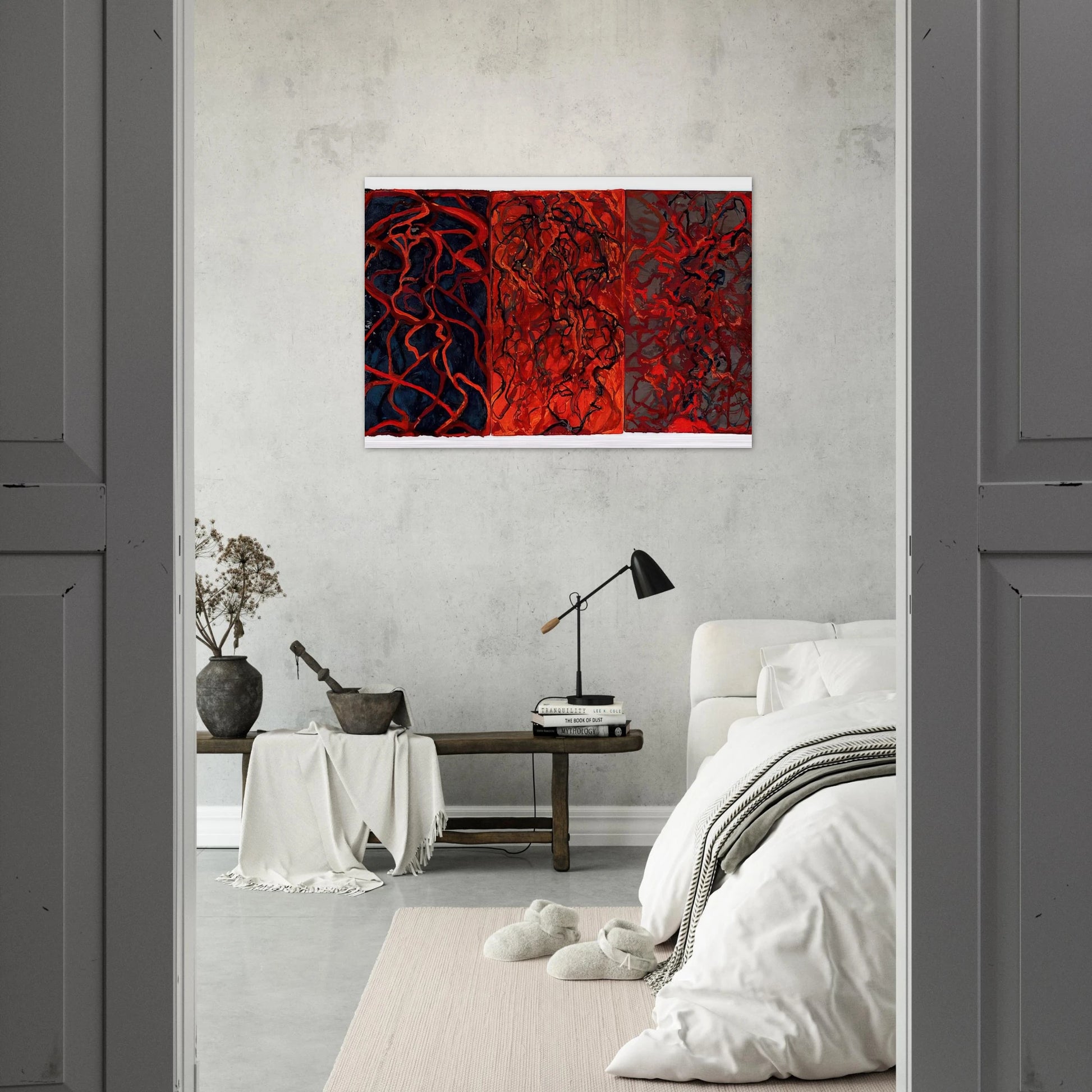 Nevisian Triptych - 2008 - Brice Marden Brushed Aluminum Print - 70x100 cm / 28x40 inches | Brice Marden Aluminum Print | Brice Marden Prints