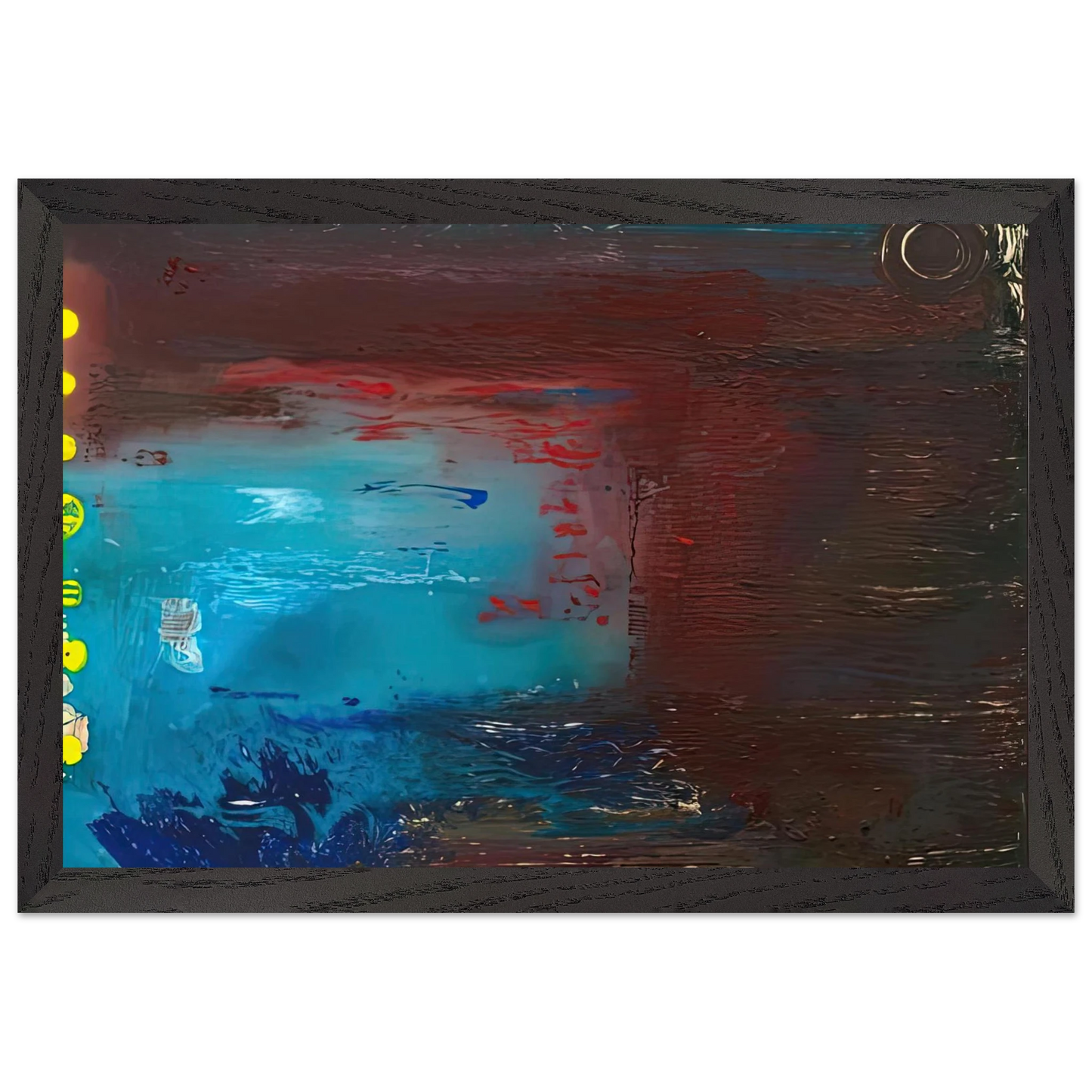 Helen Frankenthaler - Borrowed Dream, 1992- Wall Art - 21x29.7 cm / 8x12" - Premium Wooden Framed Poster With Fine Art Paper-canvas - White frame