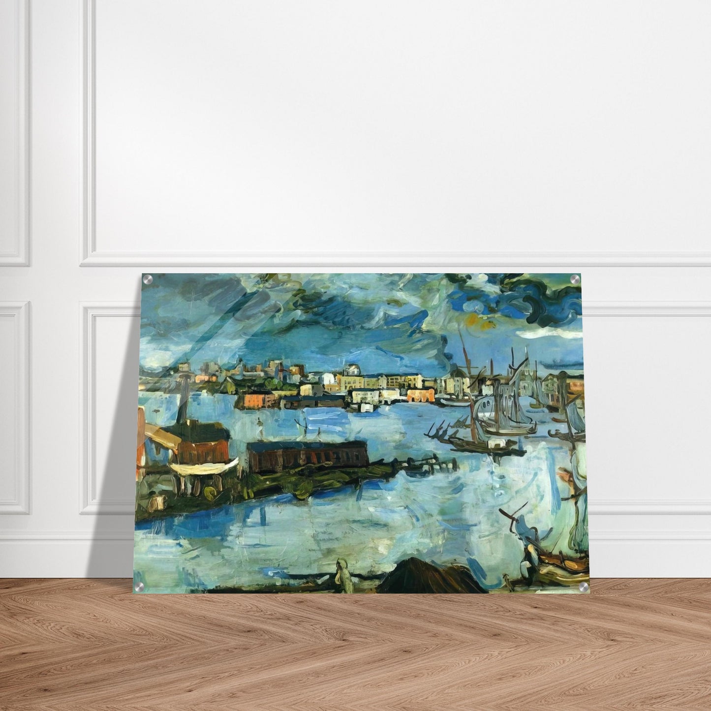STOCKHOLM HARBOUR - OSKAR KOKOSCHKA Acrylic Print - 70x100 cm / 28x40″ inches | OSKAR KOKOSCHKA Wall Art | OSKAR KOKOSCHKA Prints