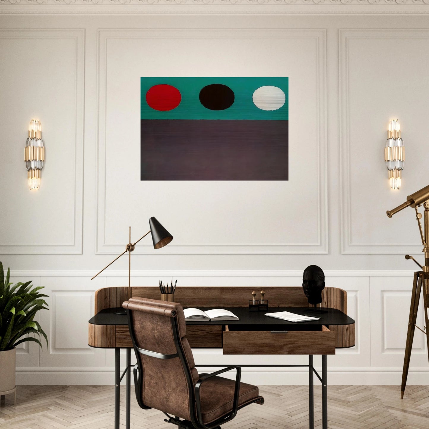 Loominé"""g #2 - 1969 - Adolph Gottlieb Brushed Aluminum Print - 70x100 cm / 28x40 inches | Adolph Gottlieb Aluminum Print | Adolph Gottlieb Prints