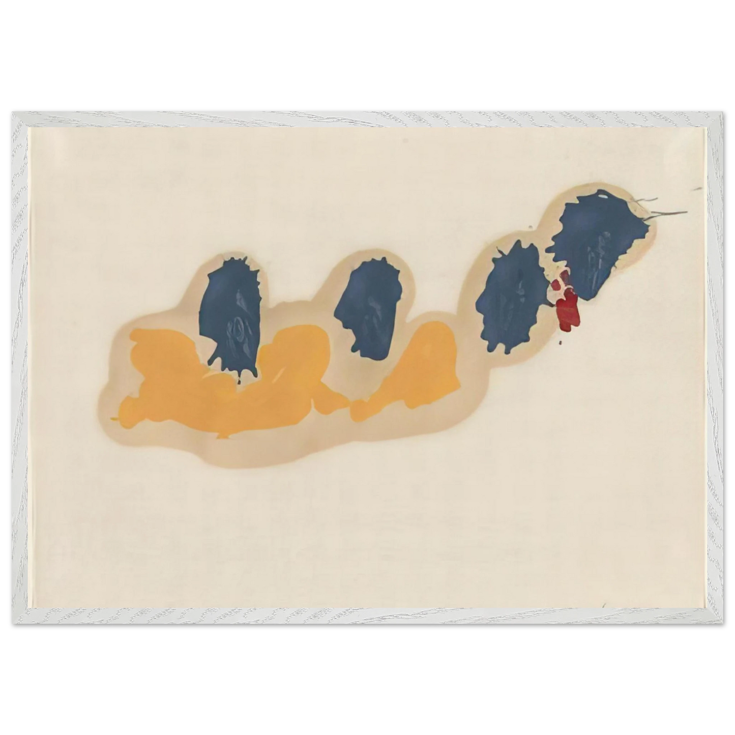 Helen Frankenthaler - April IV - 1960 Wall art - 50x70 cm / 20x28 inches - Premium Wooden Framed Poster With Fine Art Paper-canvas - Black frame