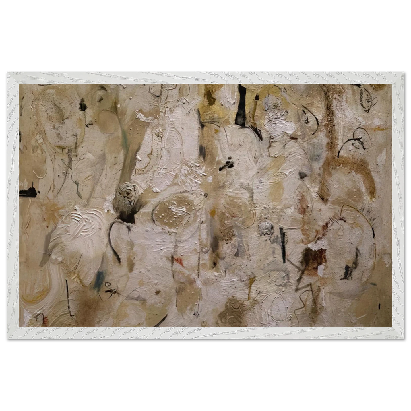 Helen Frankenthaler - Painted on 21st Street - 1951 Wall art - 60x80 cm / 24x32 inches - Premium Wooden Framed Poster With Fine Art Paper-canvas - Black frame