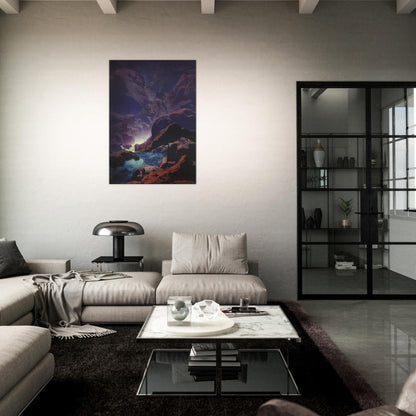 Moonlight - Maxfield Parrish Brushed Aluminum Print - 70x100 cm / 28x40 inches | Maxfield Parrish Aluminum Print | Maxfield Parrish Prints