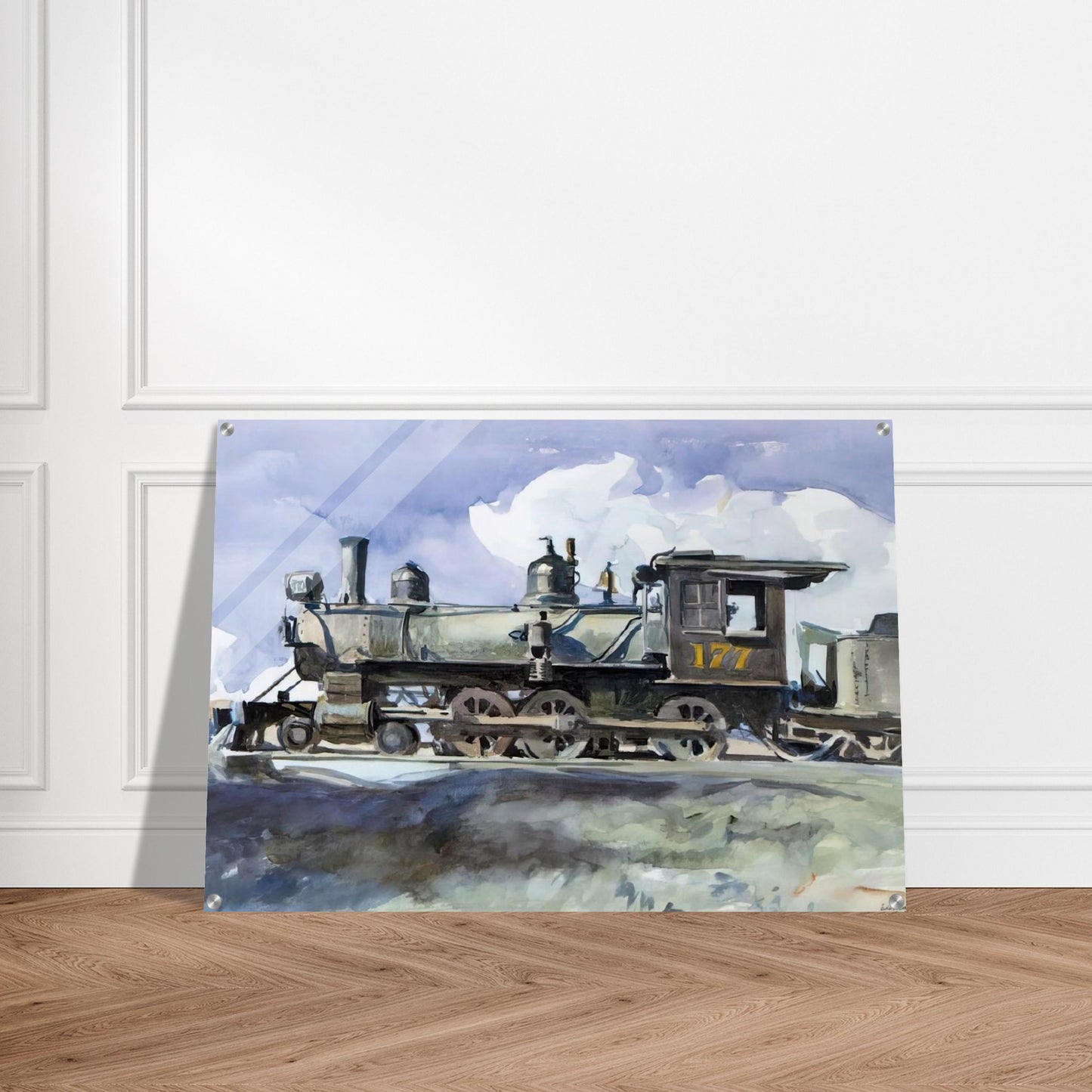D. and R. G. Locomotive - Edward Hopper Acrylic Print - 70x100 cm / 28x40″ inches