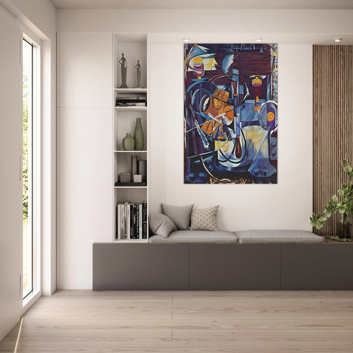 Dynamo machine - 1913 - Natalia Goncharova Art Prints - 100x150 cm / 40x60″ inches | Natalia Goncharova Poster | Natalia Goncharova Prints