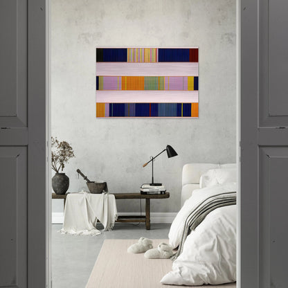 Triple Jump - 1962 - Gene Davis Brushed Aluminum Print - 70x100 cm / 28x40 inches | Gene Davis Aluminum Print | Gene Davis Prints