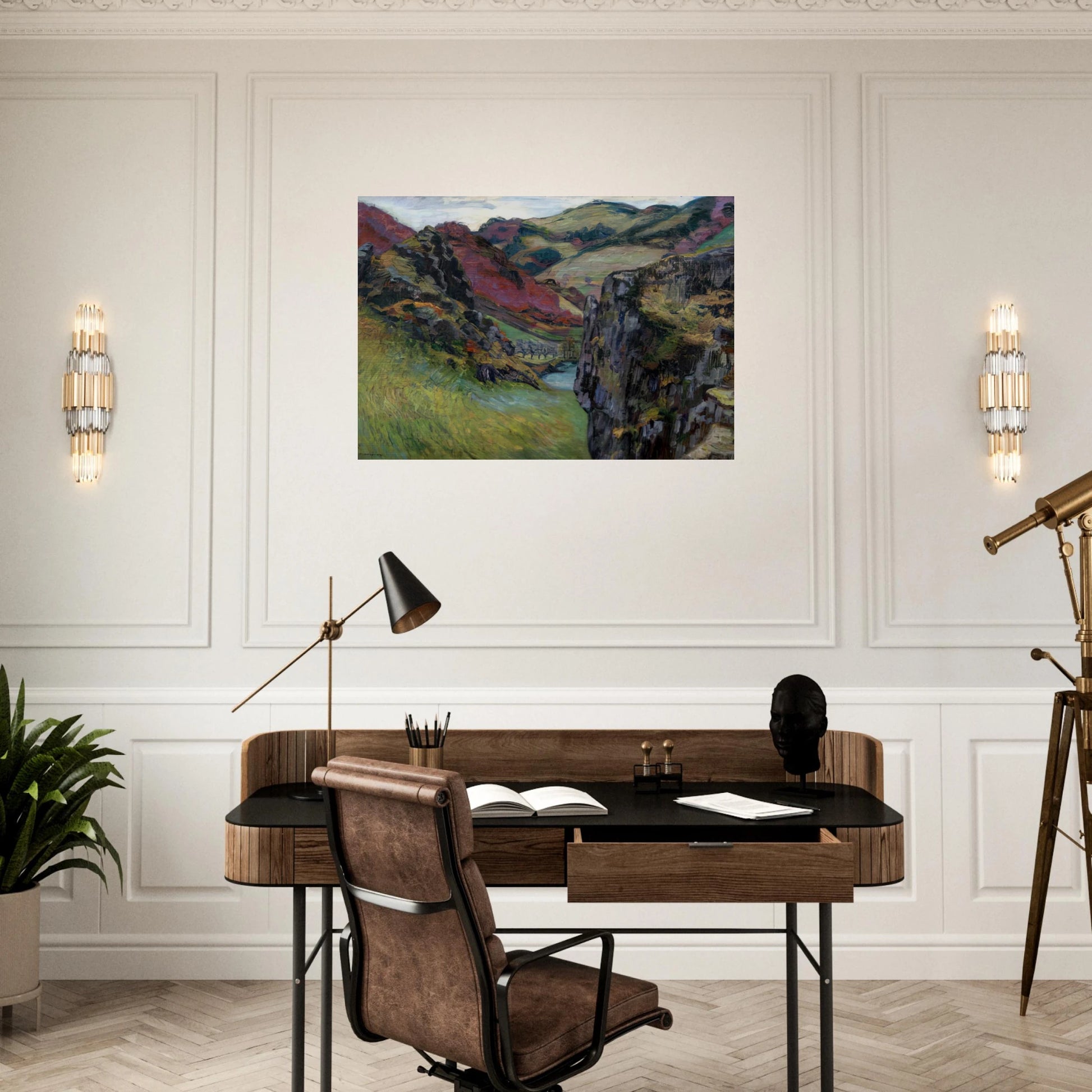 Landscape near Saint-Julien-des-Chazes - Armand Guillaumin Brushed Aluminum Print - 70x100 cm / 28x40 inches | Armand Guillaumin Aluminum Print | Armand Guillaumin Prints