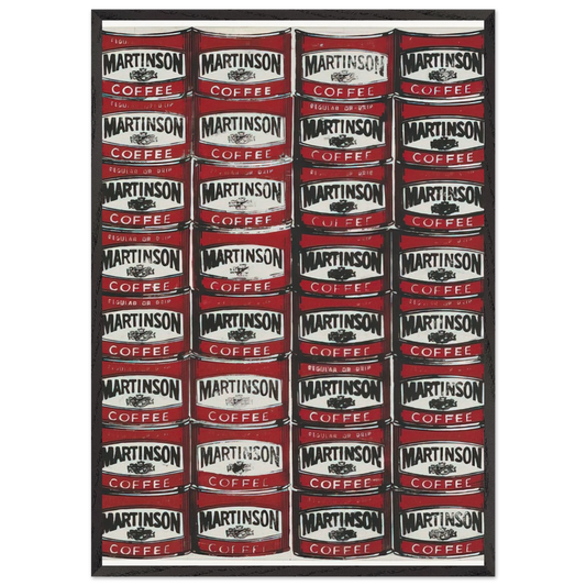 Martinson Coffee - Andy Warhol 70x100 cm / 28x40 inches Framed Art Print – Black Wooden Frame