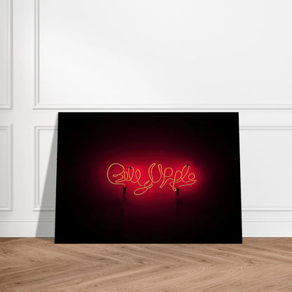Neon Signature Red - 1967 - Billy Apple Brushed Aluminum Print - 70x100 cm / 28x40 inches | Billy Apple Aluminum Print | Billy Apple Prints