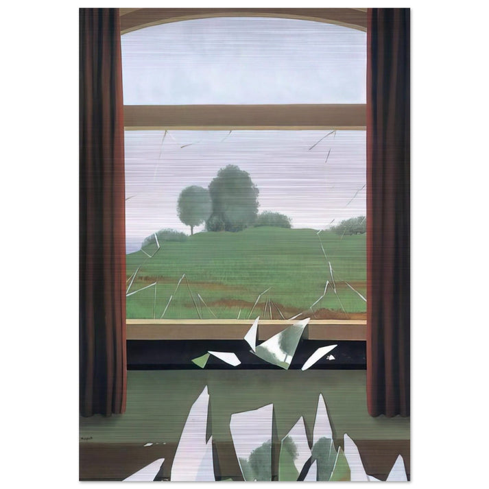 THE KEY TO THE FIELDS 1936 - Rene Magritte Brushed Aluminum Print - 70x100 cm / 28x40 inches | Rene Magritte Aluminum Print | Rene Magritte Prints