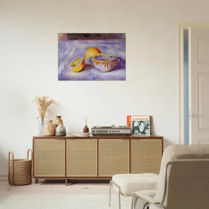 Still Life with Lemons - Pierre-Auguste Renoir Brushed Aluminum Print - 70x100 cm / 28x40 inches | Pierre-Auguste Renoir Aluminum Print | Pierre-Auguste Renoir Prints
