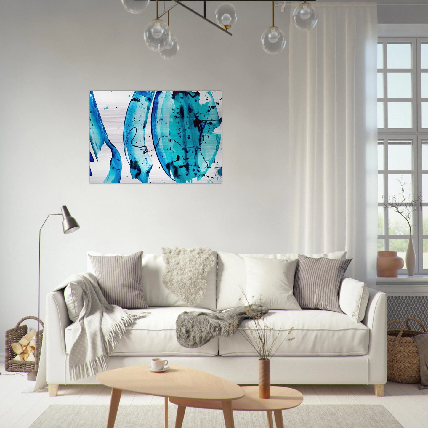 Untitled - Sam Francis Brushed Aluminum Print - 70x100 cm / 28x40 inches | Sam Francis Aluminum Print | Sam Francis Prints