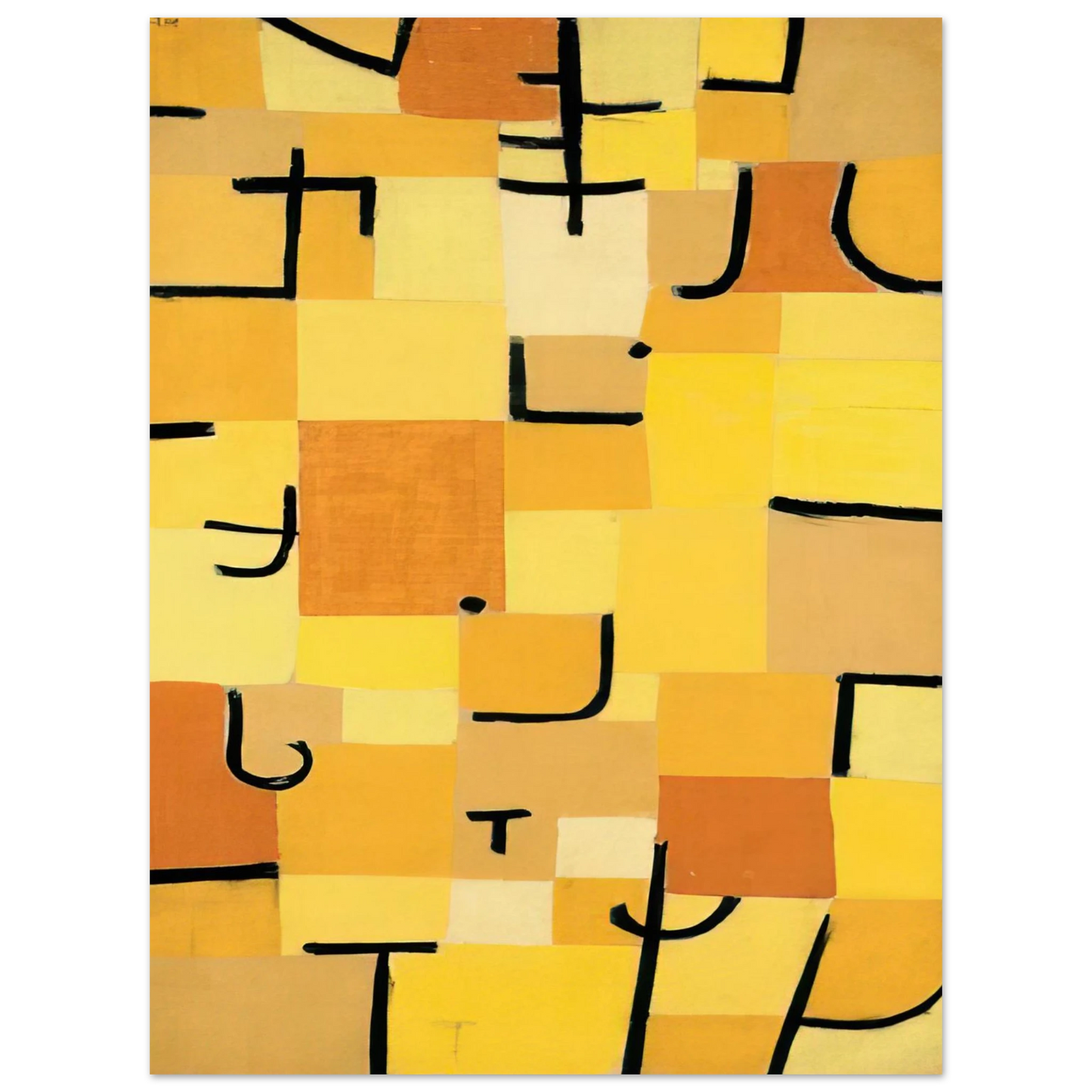 Paul Klee - CHARACTERS IN YELLOW 1937  75x100 cm / 30x40inches Fine Art Poster