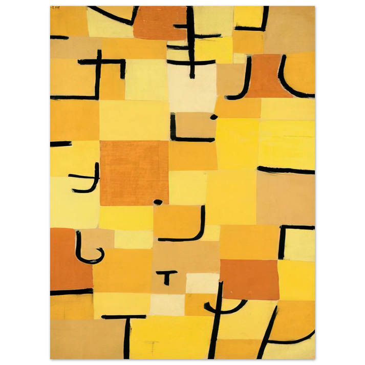 Paul Klee - CHARACTERS IN YELLOW 1937  75x100 cm / 30x40inches Fine Art Poster