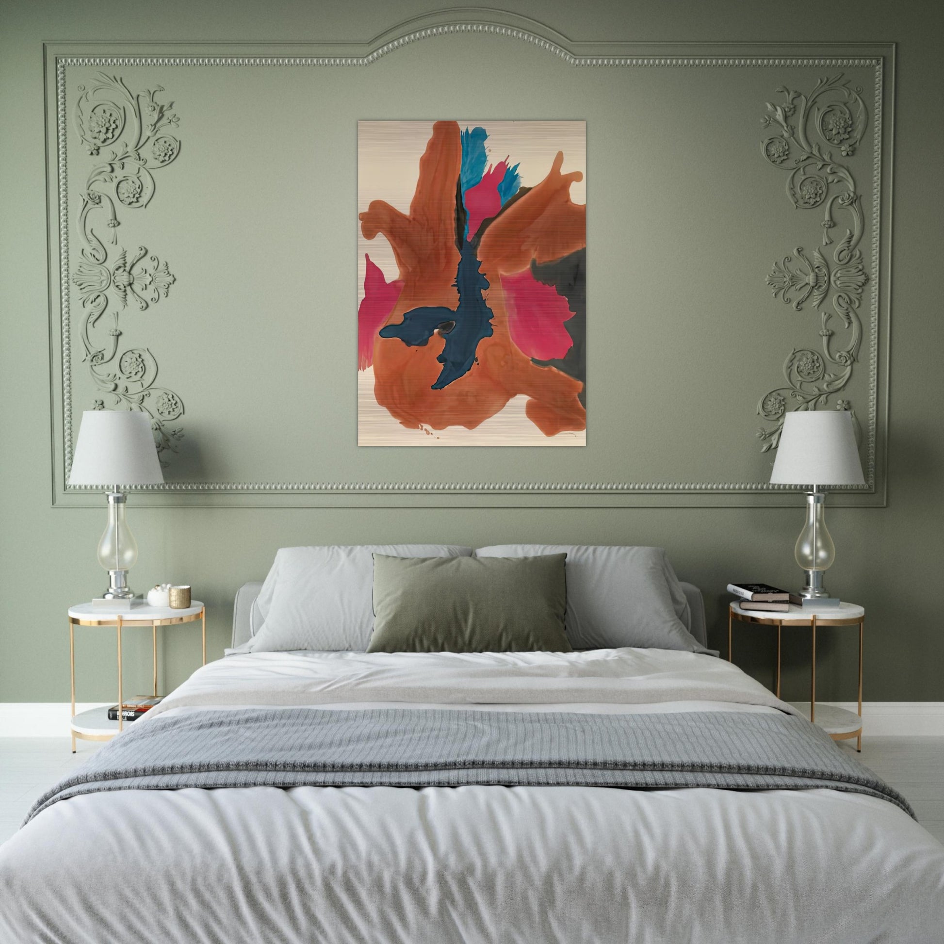 Pink Lady, 1963- - Helen Frankenthaler Brushed Aluminum Print - 70x100 cm / 28x40 inches | Helen Frankenthaler Aluminum Print | Helen Frankenthaler Prints