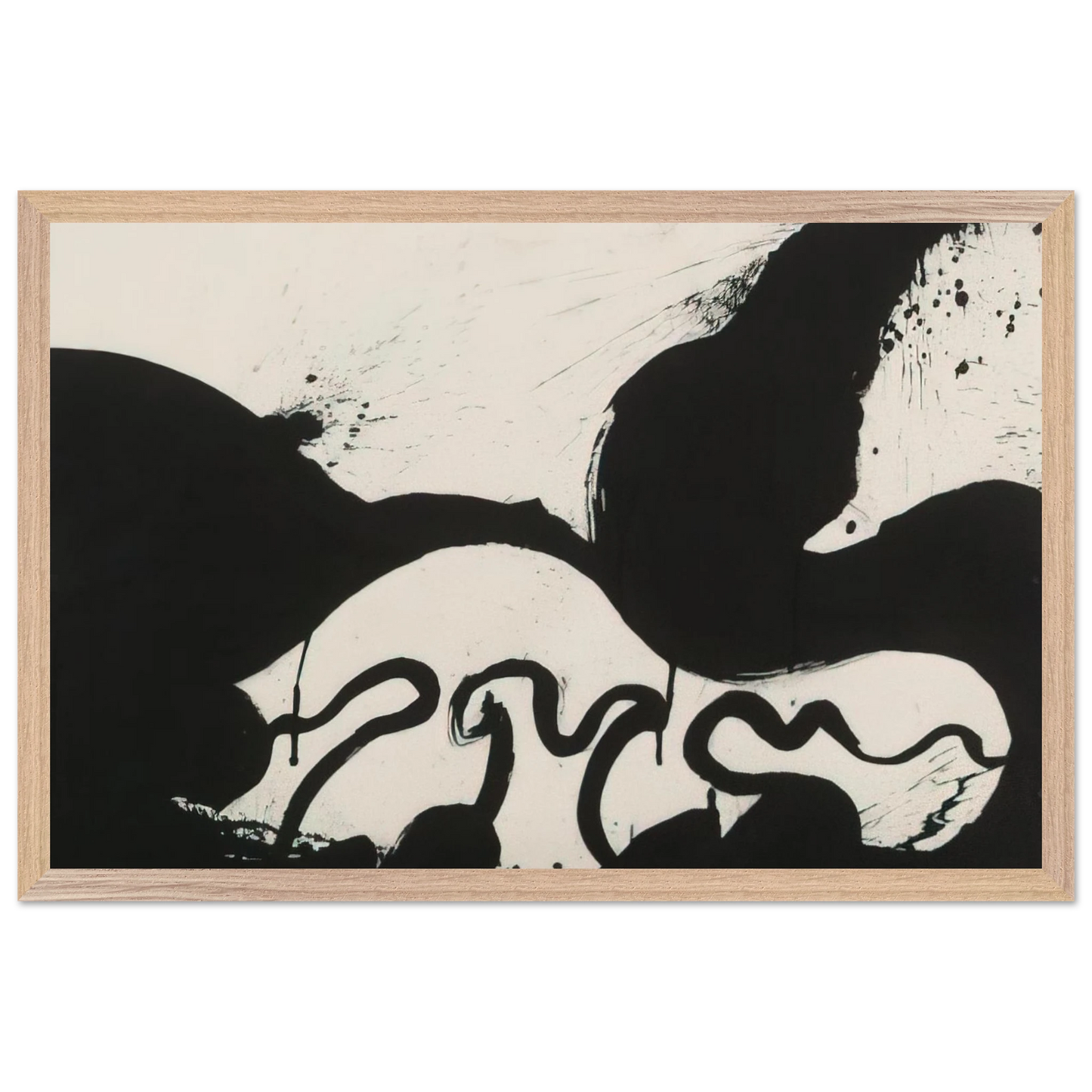Helen Frankenthaler - Untitled - 1973 Wall art - 50x70 cm / 20x28 inches - Premium Wooden Framed Poster With Fine Art Paper-canvas - Black frame