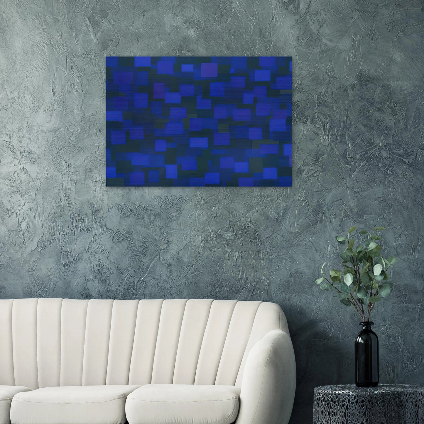 Number 88 Blue - 1950 - Ad Reinhardt Brushed Aluminum Print - 70x100 cm / 28x40 inches | Ad Reinhardt Aluminum Print | Ad Reinhardt Prints