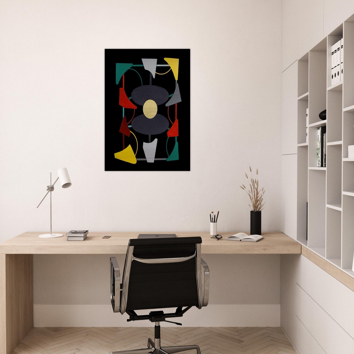 Planos y color liberados - 1947 - Gyula Kosice Brushed Aluminum Print - 70x100 cm / 28x40 inches | Gyula Kosice Aluminum Print | Gyula Kosice Prints