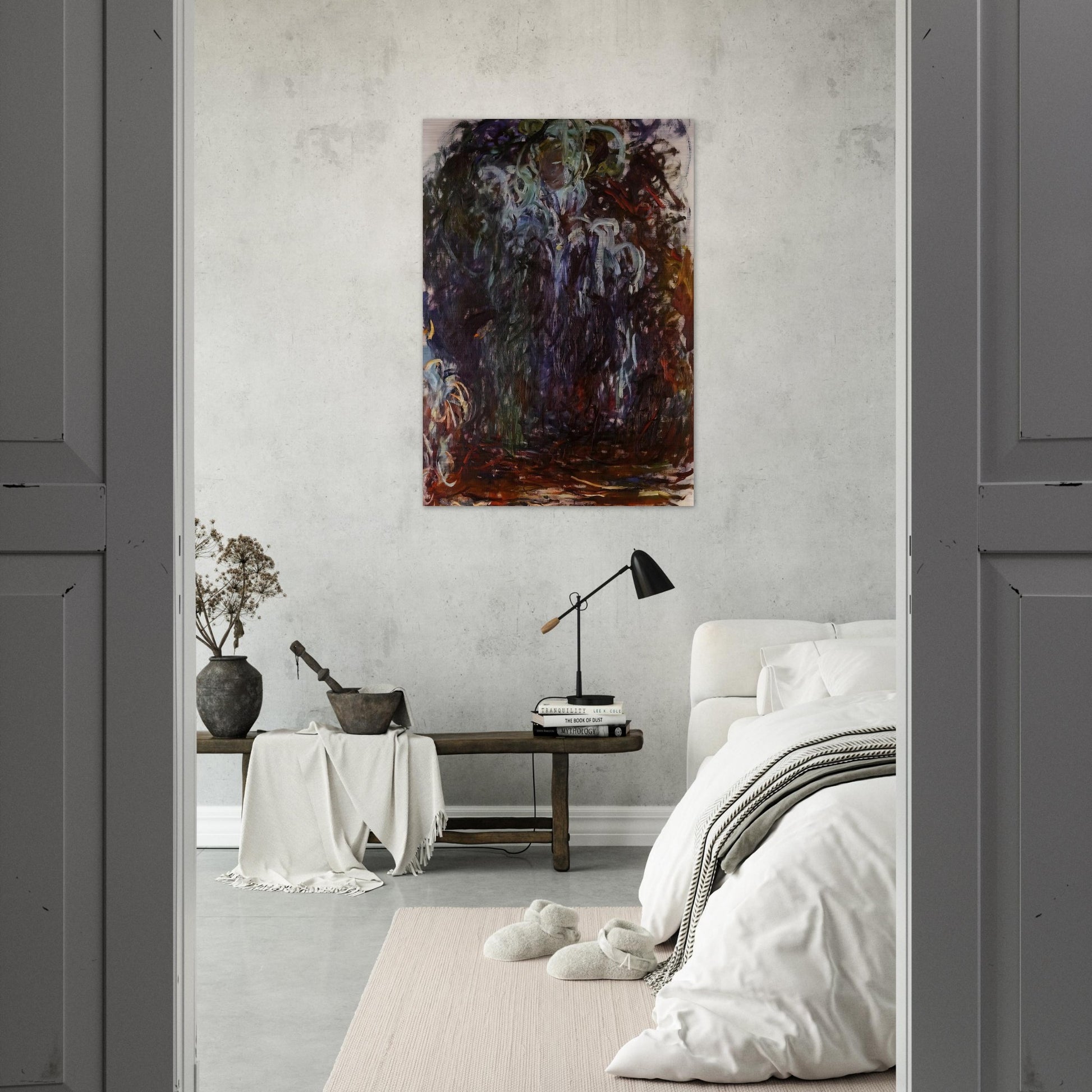 Weeping Willow - claude monet Brushed Aluminum Print - 70x100 cm / 28x40 inches | claude monet Aluminum Print | claude monet Prints
