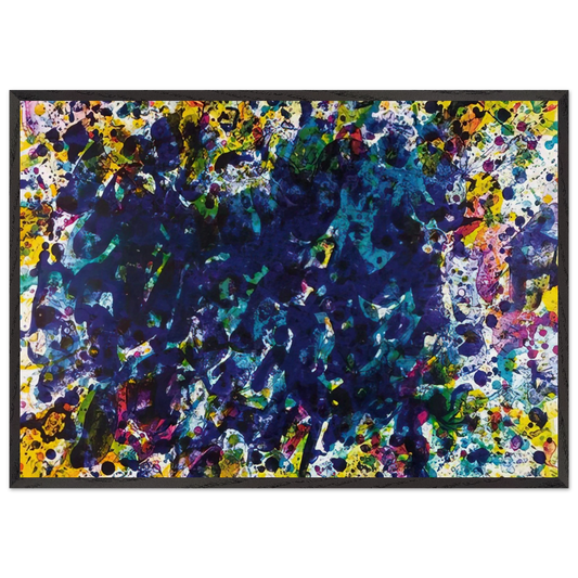 Coral Marine - Sam Francis 70x100 cm / 28x40 inches Framed Art Print – Black Wooden Frame
