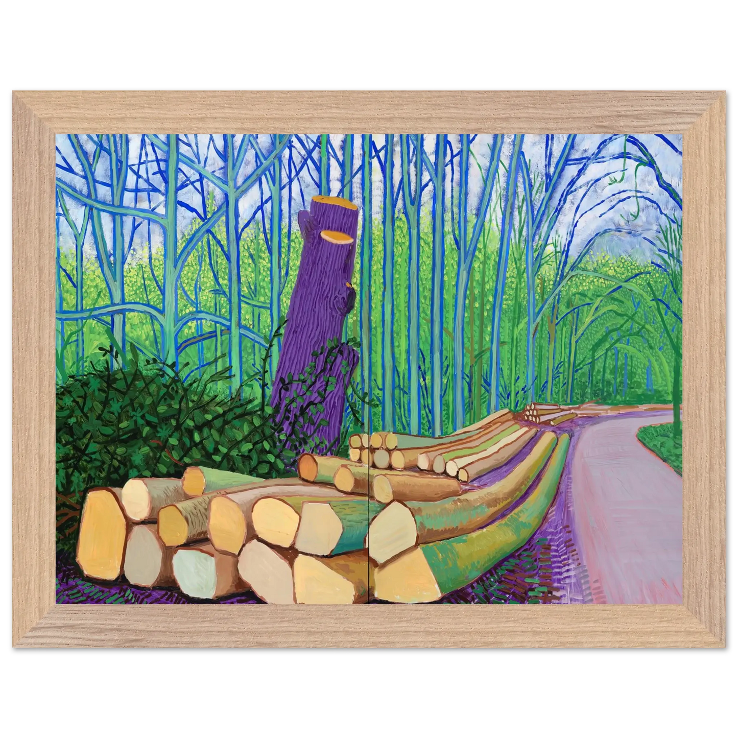 David Hockney - David Hockney Wall art - A2 (42 x 59.4  cm) - Premium Wooden Framed Poster With Fine Art Paper - Black frame