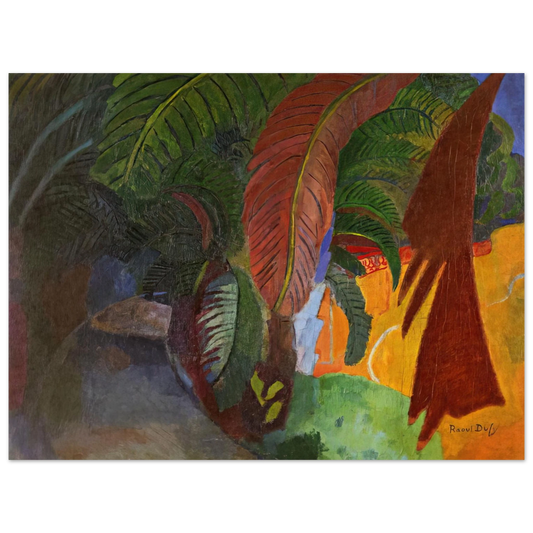 Raoul Dufy - PALM TREES AT MARTIGUES HOMAGE TO GAUGUIN 1910  75x100 cm / 30x40inches Fine Art Poster