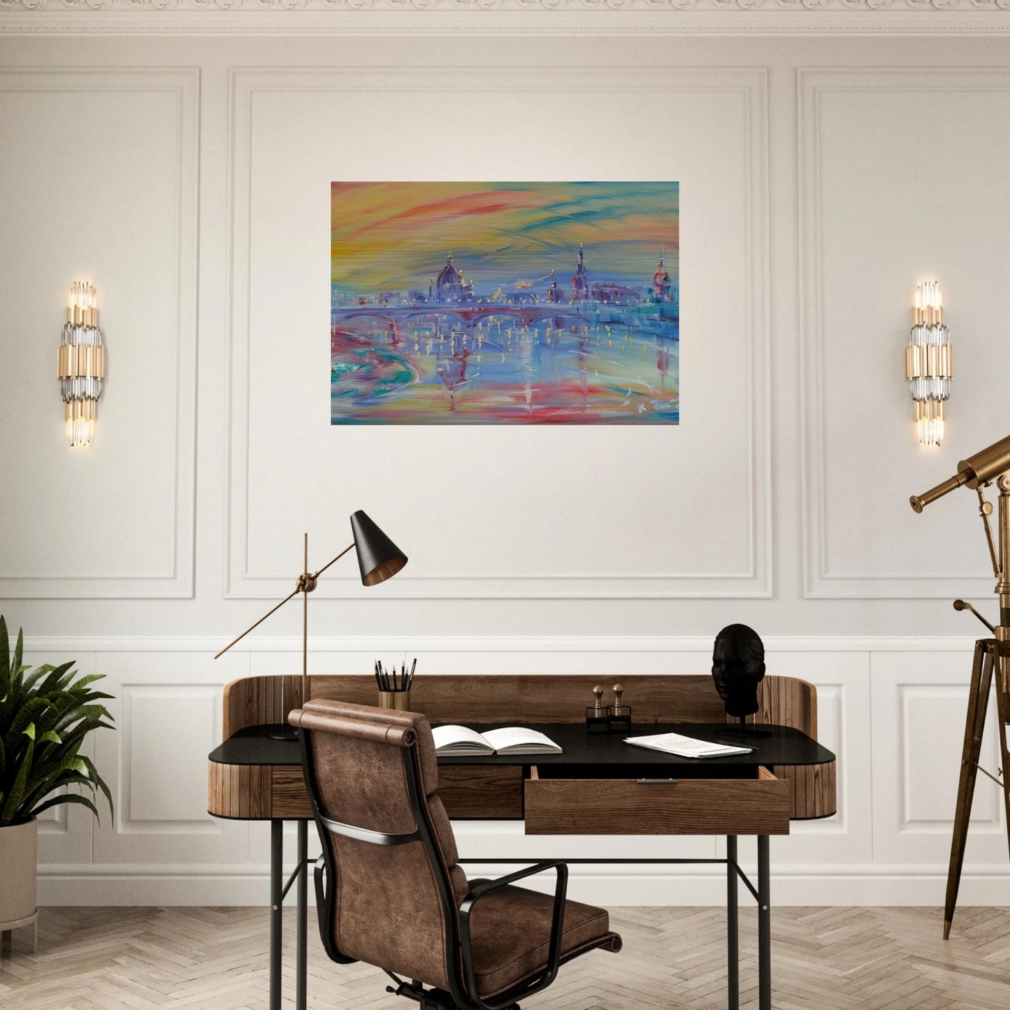 View of Rome and the Tiber - Konrad Zuse Brushed Aluminum Print - 70x100 cm / 28x40 inches | Konrad Zuse Aluminum Print | Konrad Zuse Prints