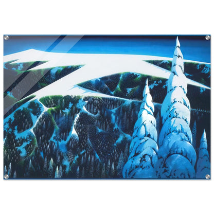 Sangre De Cristo Range - Eyvind Earle Acrylic Print - 70x100 cm / 28x40″ inches
