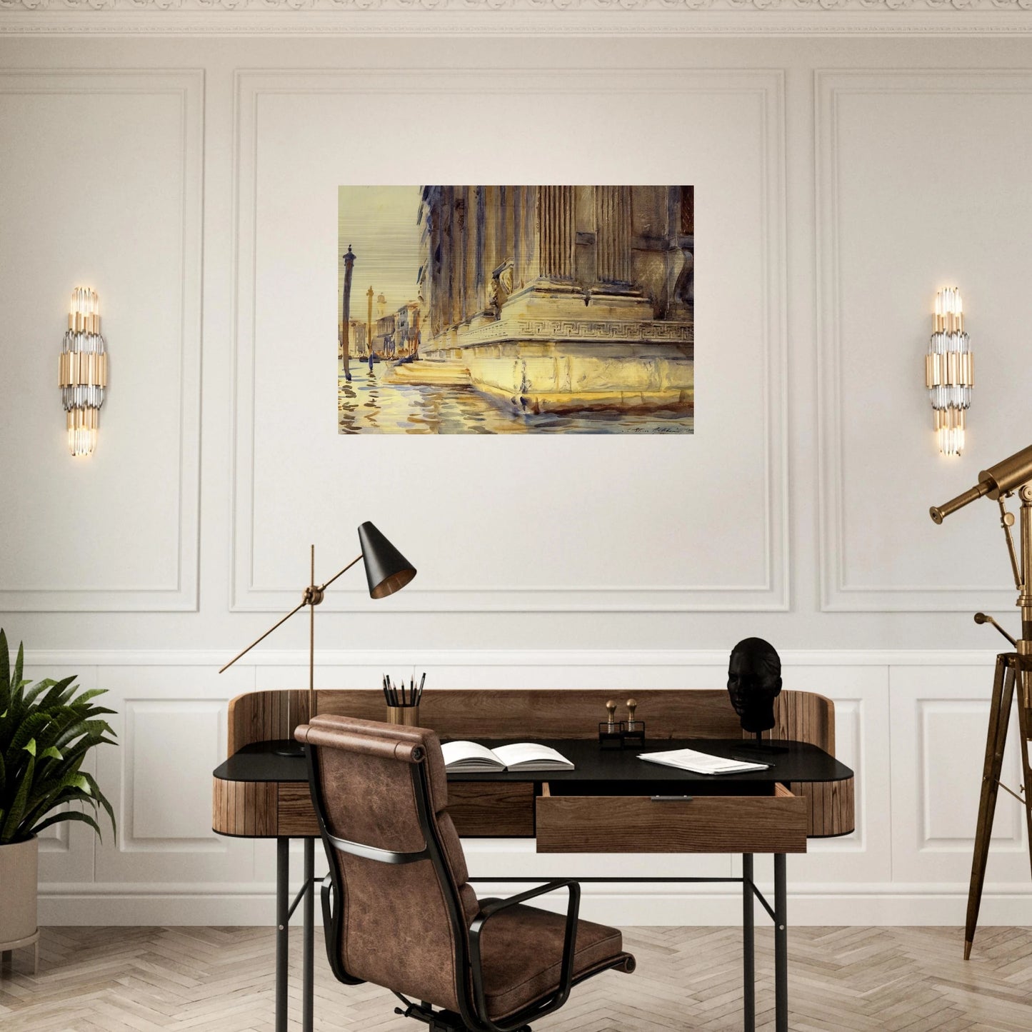Palazzo Grimani - John Singer Sargent Brushed Aluminum Print - 70x100 cm / 28x40 inches | John Singer Sargent Aluminum Print | John Singer Sargent Prints