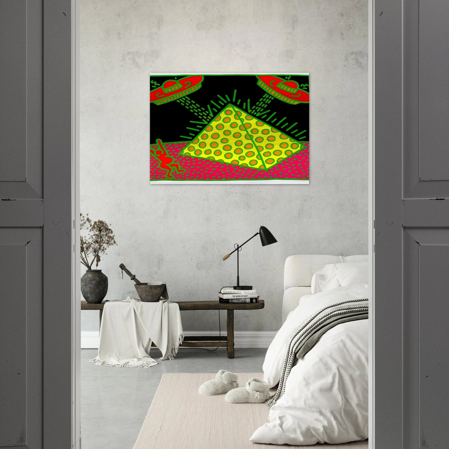 UNTITLED 1983 3 - Keith Haring Brushed Aluminum Print - 70x100 cm / 28x40 inches | Keith Haring Aluminum Print | Keith Haring Prints