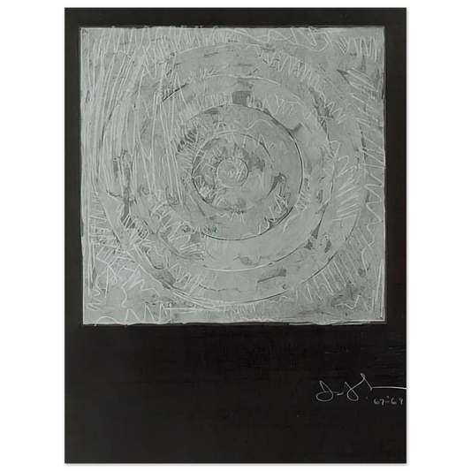 Jasper Johns - WHITE TARGET 1969  75x100 cm / 30x40inches Fine Art Poster