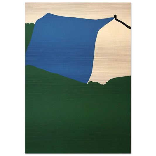 Camping II - 1970 - Raoul De Keyser Brushed Aluminum Print - 70x100 cm / 28x40 inches | Raoul De Keyser Aluminum Print | Raoul De Keyser Prints