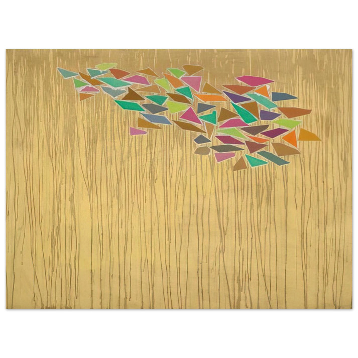 Robert Goodnough - Colors on Tan - 1975  75x100 cm / 30x40inches Fine Art Poster