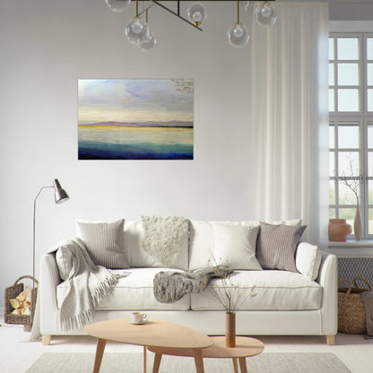 THE SEA AT THE MOUTH OF THE EBRO - MC Escher Brushed Aluminum Print - 70x100 cm / 28x40 inches | MC Escher Aluminum Print | MC Escher Prints