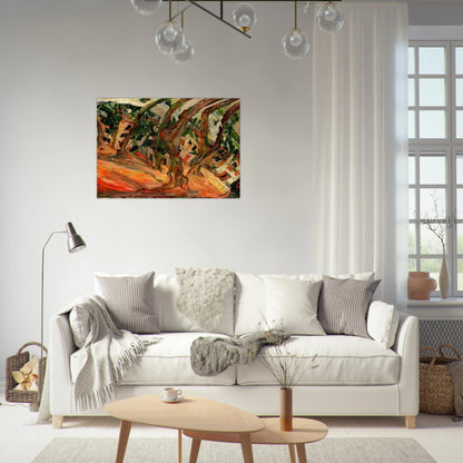 PLANE TREES AT CERET 1920 - Chaim Soutine Brushed Aluminum Print - 70x100 cm / 28x40 inches | Chaim Soutine Aluminum Print | Chaim Soutine Prints