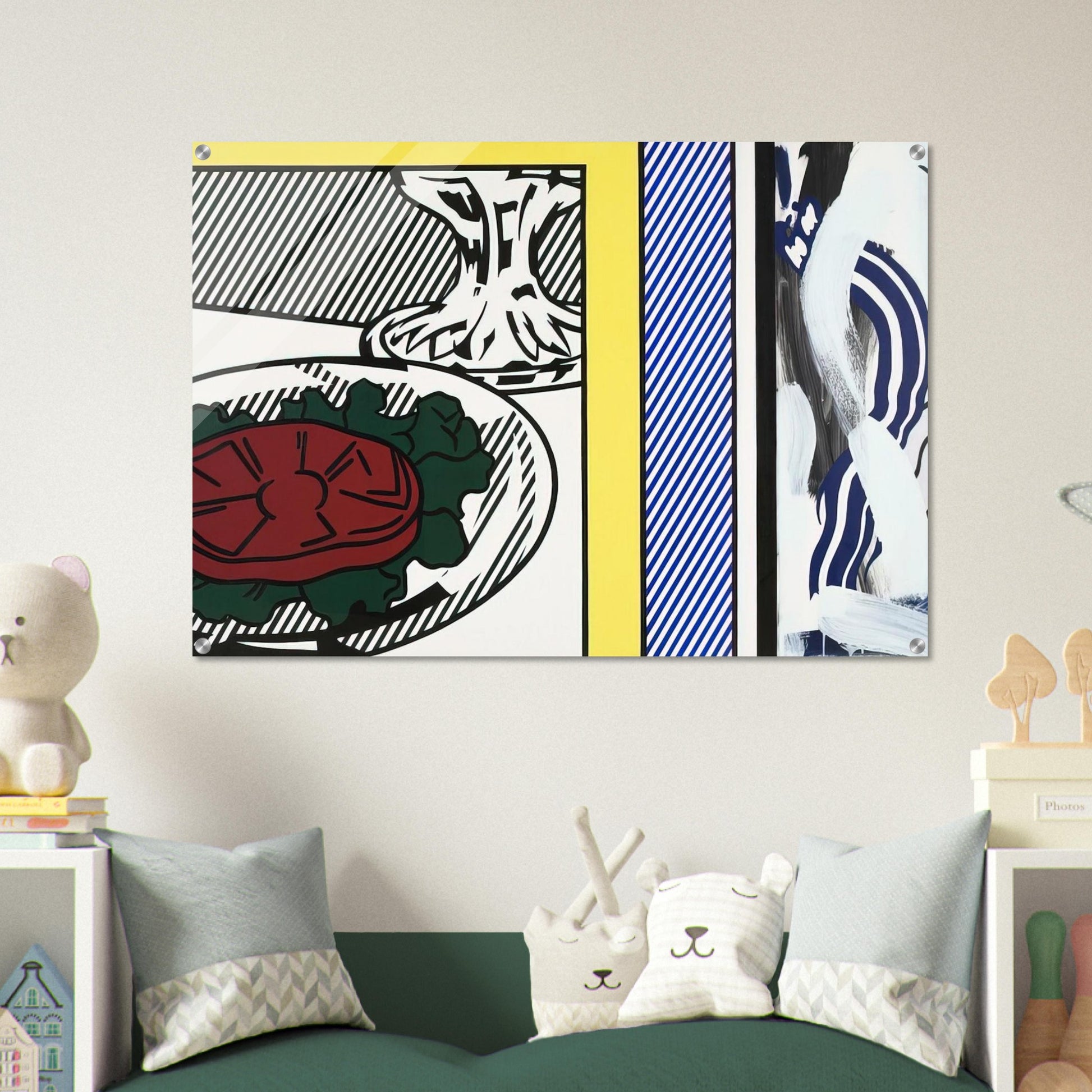 TOMATO AND ABSTRACTION 1982 - Roy Lichtenstein Acrylic Print - 70x100 cm / 28x40″ inches