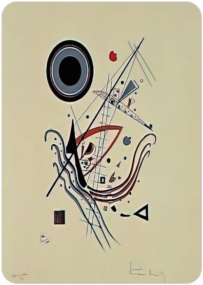 BLUE 1922 By Wassily Kandinsky Pack of 10 Post Cards | Wassily Kandinsky Post Cards | A6 (10.5 x 14.8 cm) - 4.1 x 5.8 inches