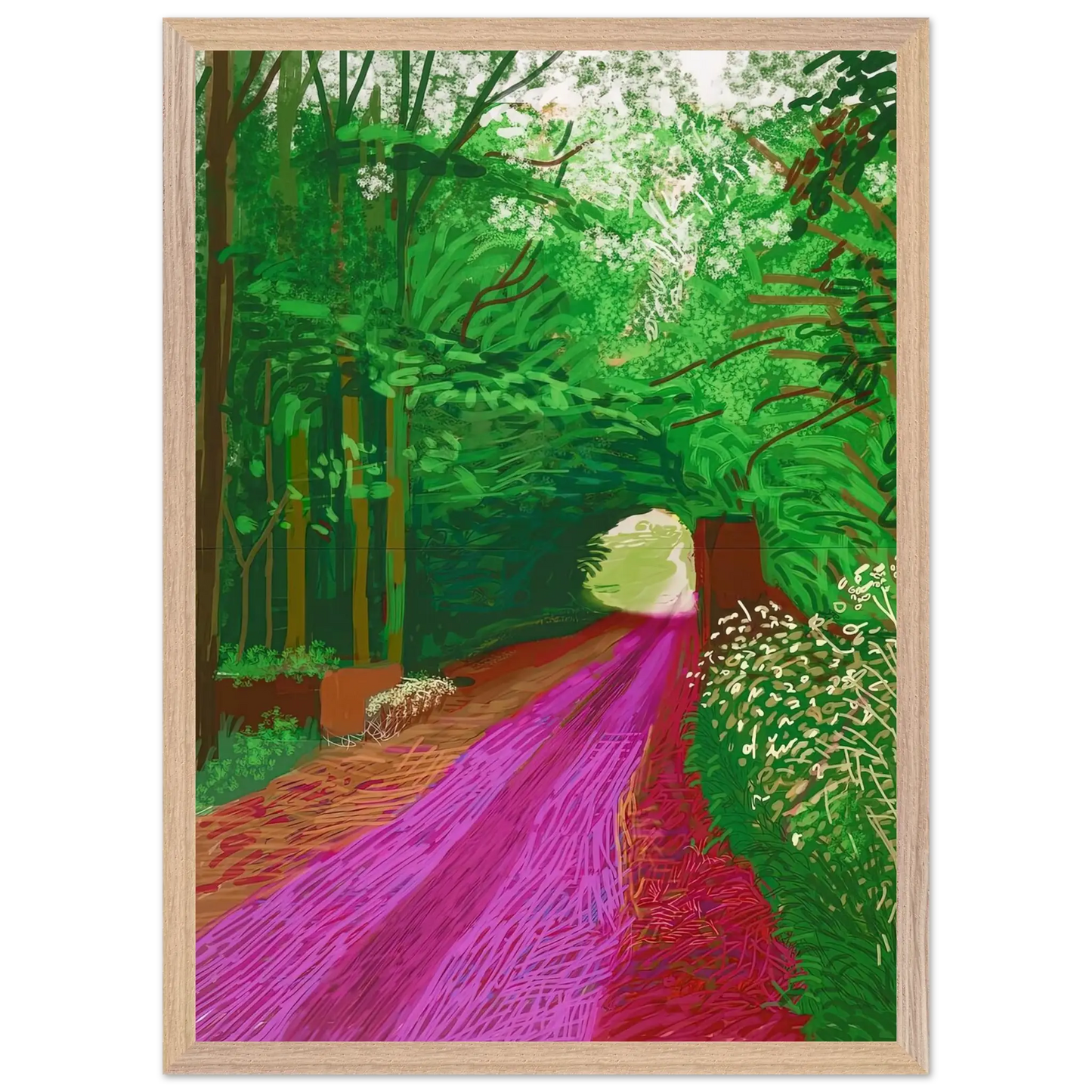 David Hockney - David Hockney Wall art - A3 (29.7 x 42  cm) - Premium Wooden Framed Poster With Fine Art Paper - Black frame