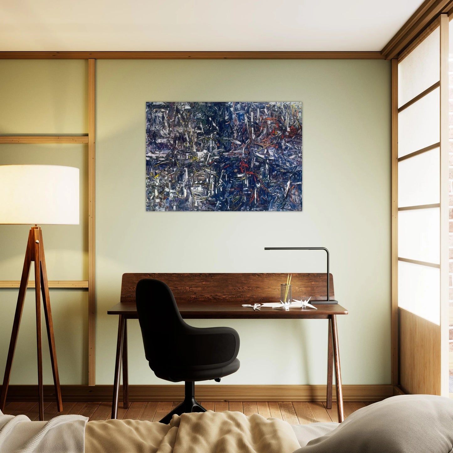 Landing - Jean-Paul Riopelle Brushed Aluminum Print - 70x100 cm / 28x40 inches | Jean-Paul Riopelle Aluminum Print | Jean-Paul Riopelle Prints