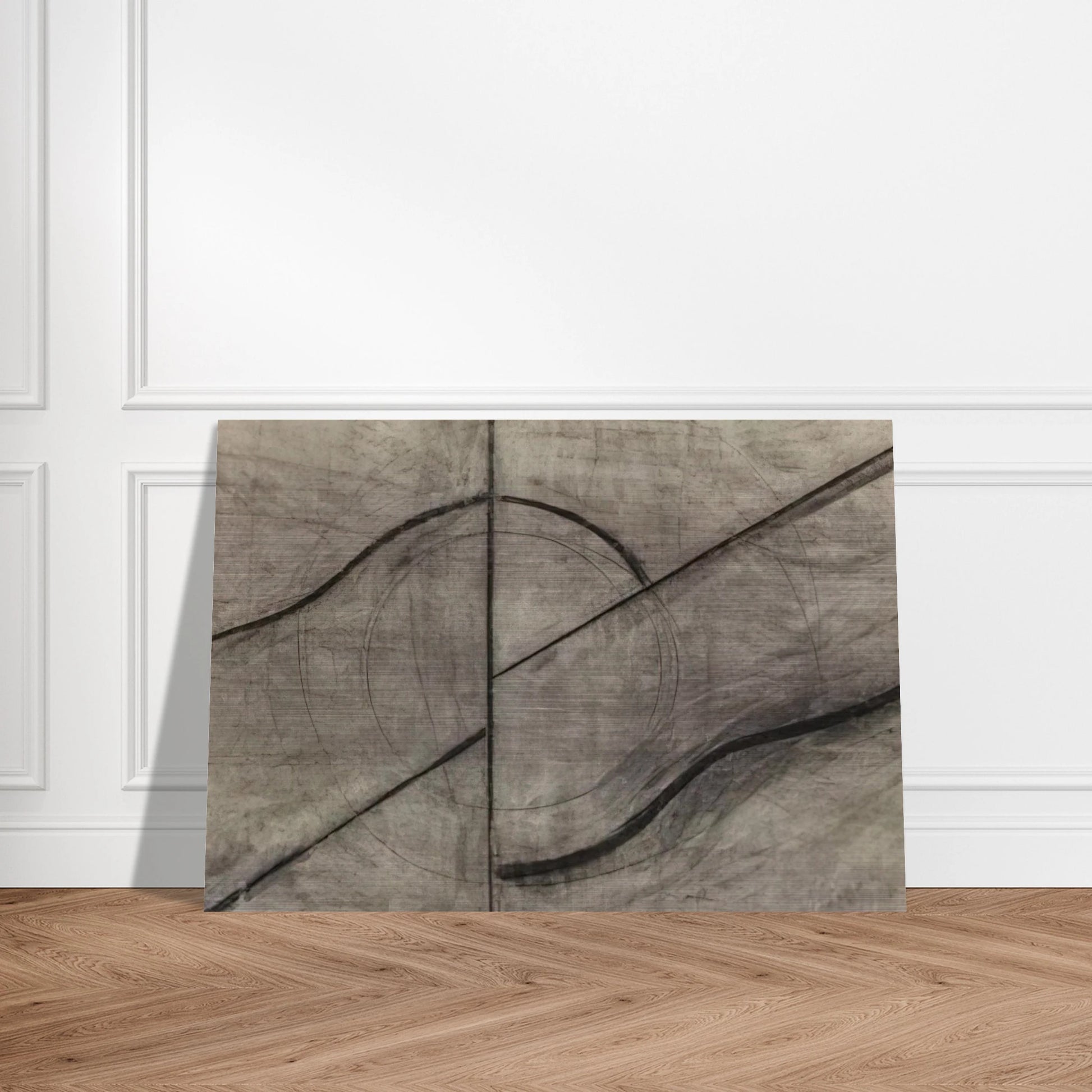 Drawing Based Upon the Breath - Allan Kaprow Brushed Aluminum Print - 70x100 cm / 28x40 inches | Allan Kaprow Aluminum Print | Allan Kaprow Prints
