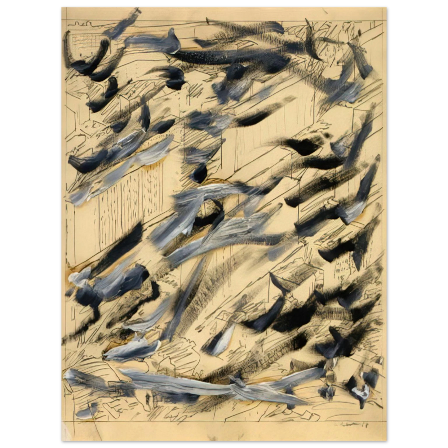 Gerhard Richter - TOWNSCAPE 1968 6  75x100 cm / 30x40inches Fine Art Poster
