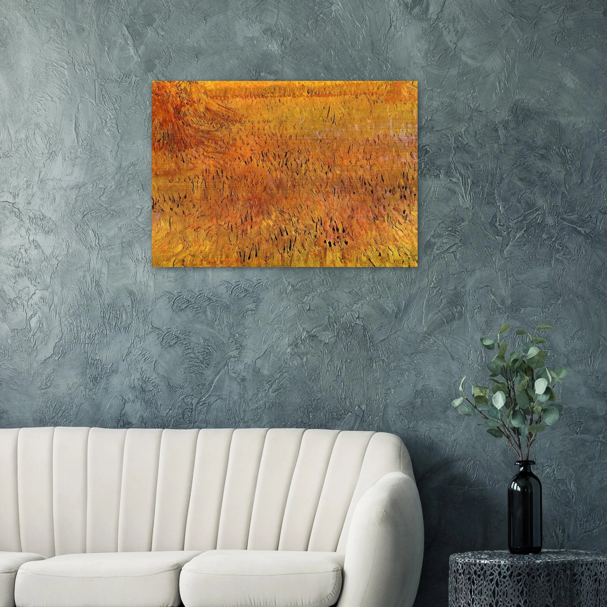 Arles View from the Wheat Fields - Vincent van Gogh Brushed Aluminum Print - 70x100 cm / 28x40 inches | Vincent van Gogh Aluminum Print | Vincent van Gogh Prints
