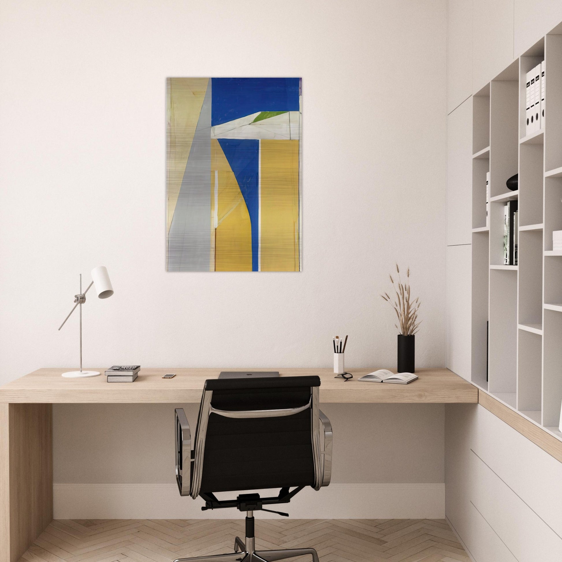 Ocean Park #32 - Richard Diebenkorn Brushed Aluminum Print - 70x100 cm / 28x40 inches | Richard Diebenkorn Aluminum Print | Richard Diebenkorn Prints