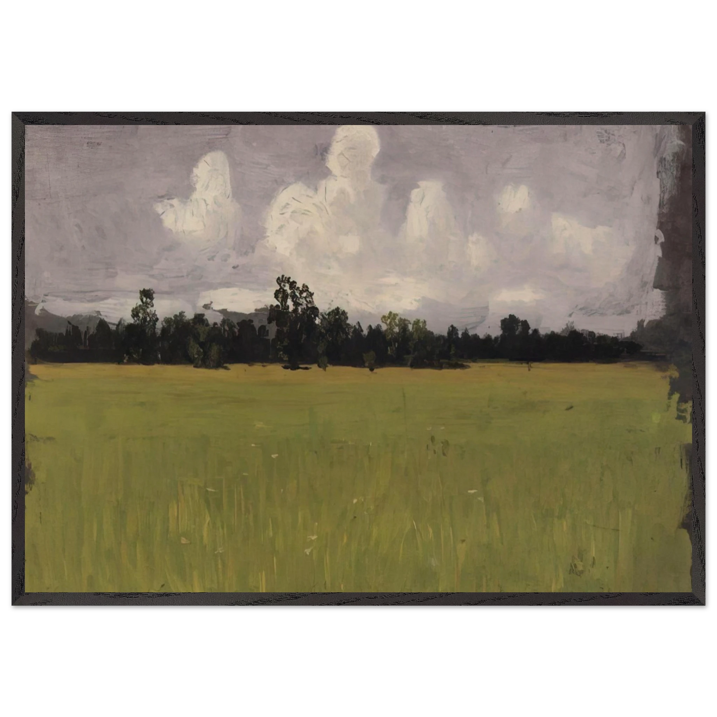 Autumn Steppe - Arkhyp Kuindzhi 70x100 cm / 28x40 inches Framed Art Print – Black Wooden Frame