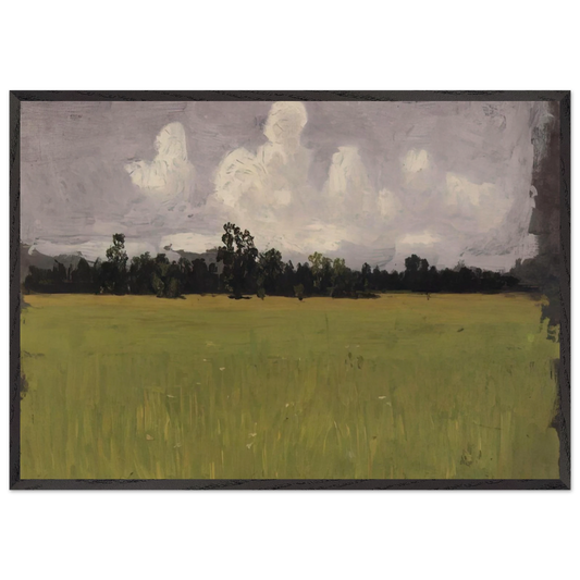 Autumn Steppe - Arkhyp Kuindzhi 70x100 cm / 28x40 inches Framed Art Print – Black Wooden Frame