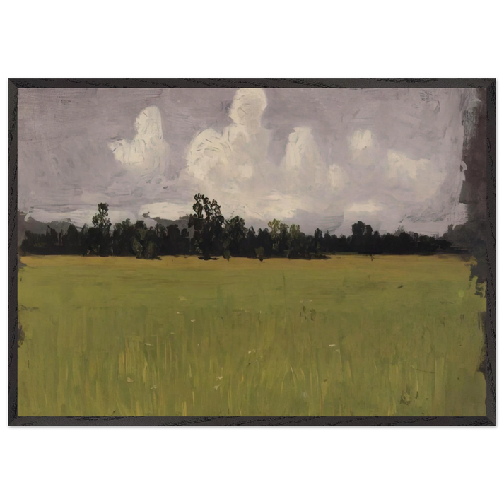 Autumn Steppe - Arkhyp Kuindzhi 70x100 cm / 28x40 inches Framed Art Print – Black Wooden Frame